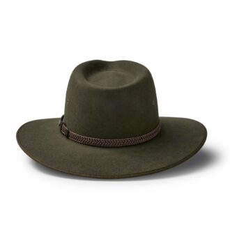 Akubra Tablelands Hat in Brown Olive back