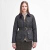 Barbour Solway Zip Wax Jacket in Olive Classic LWX1407OL71 front