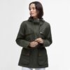 Barbour Maple Waterproof Jacket Olive front LWB0919OL52