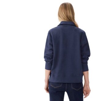 R M Williams Trickett II Zip Neck Sweatshirt in Navy back