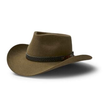 Akubra Snowy River Hat EUCALYPT side SNOWEUCA