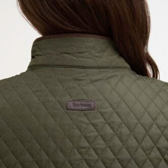Barbour Basswood Gilet Olive detail LGI0220GN91