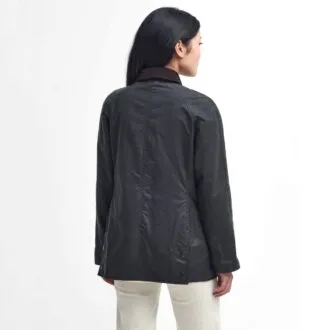 Barbour Beadnell Wax Jacket Sage back LWX0667SG91