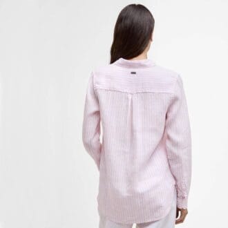 Barbour Marine Relaxed Shirt Pink Stripe back LSH1315PI92