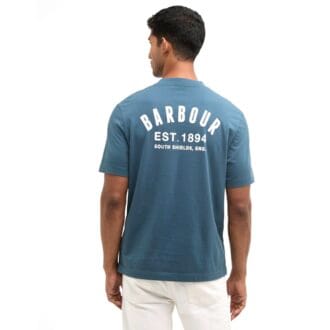 Barbour Packling Relaxed Graphic T-Shirt Dusk Blue back MTS1566BU18